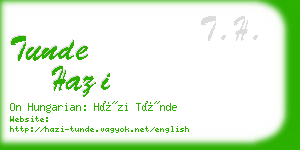 tunde hazi business card